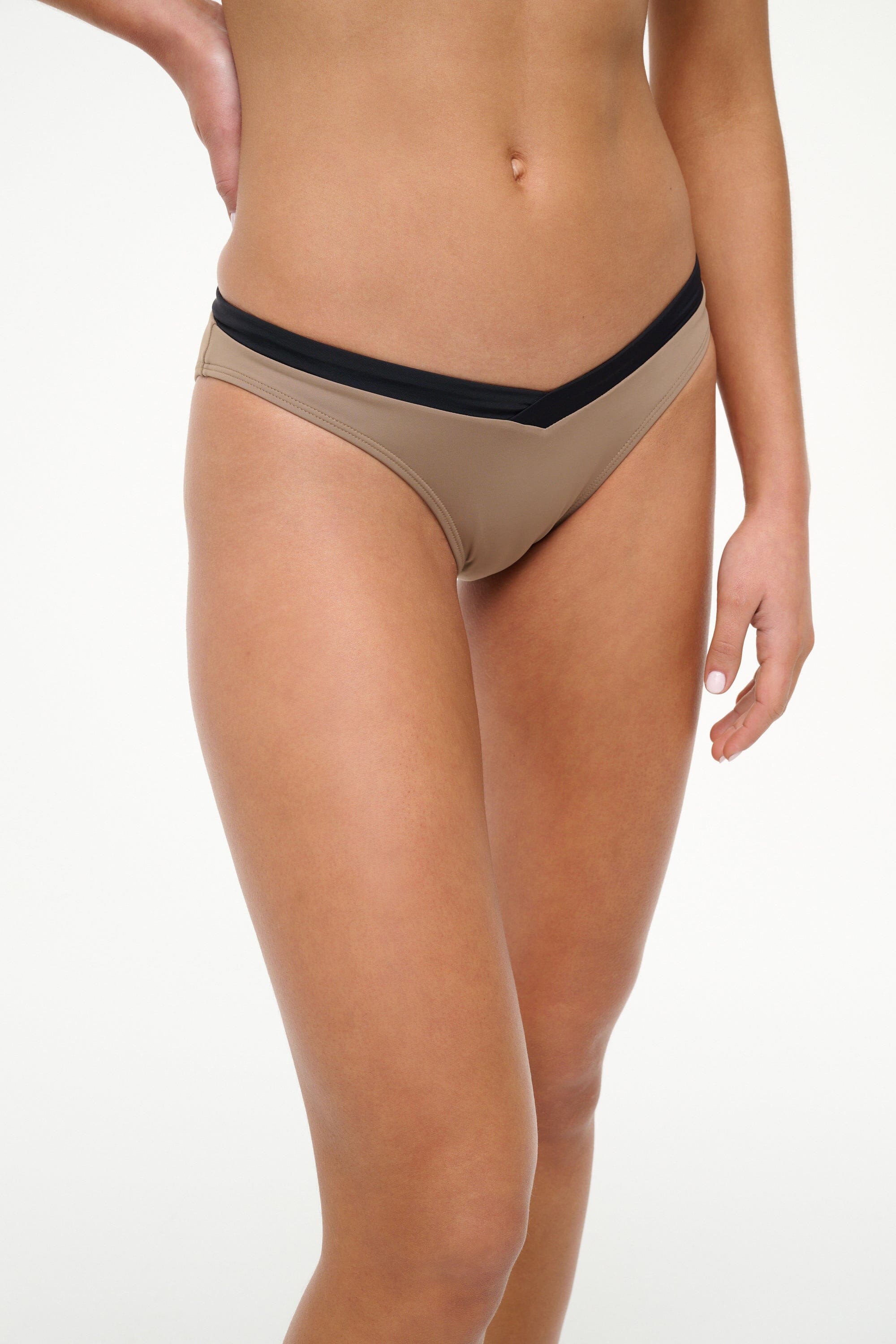 GWEN BIKINI BOTTOM TAUPE/BLACK