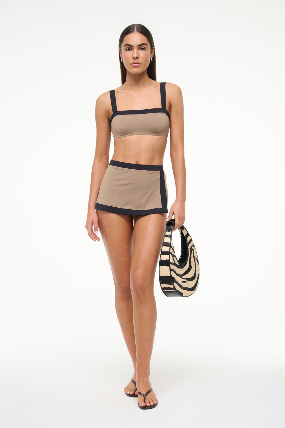 CANYON SWIM SKIRT TAUPE/BLACK