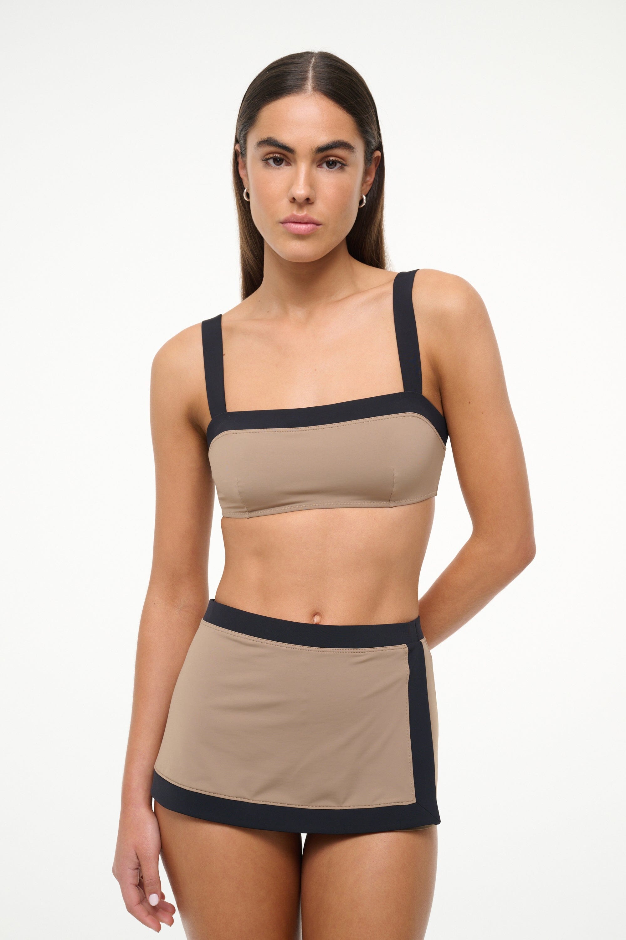 CANYON SWIM SKIRT TAUPE/BLACK