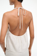 CORSO LINEN TOP NATURAL