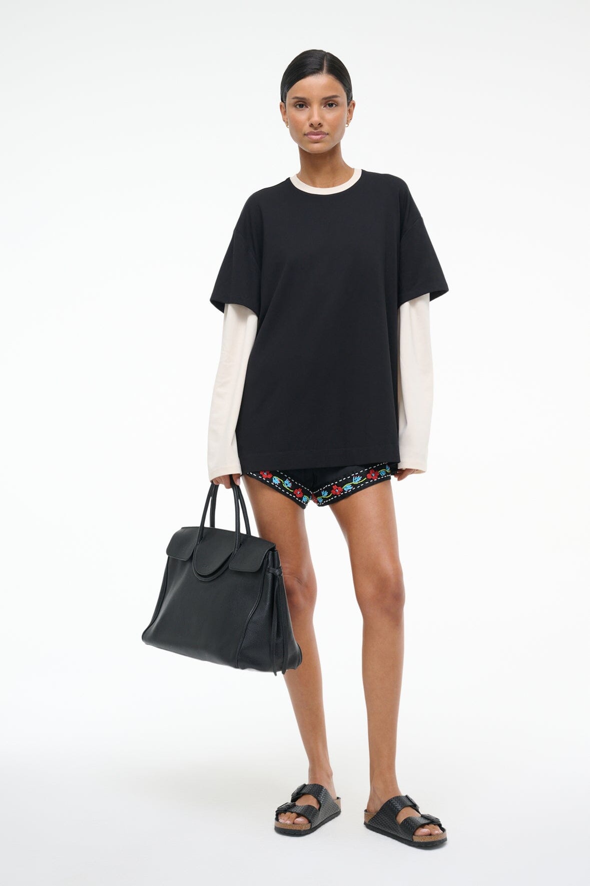 WILLIAM TEE BLACK/ECRU