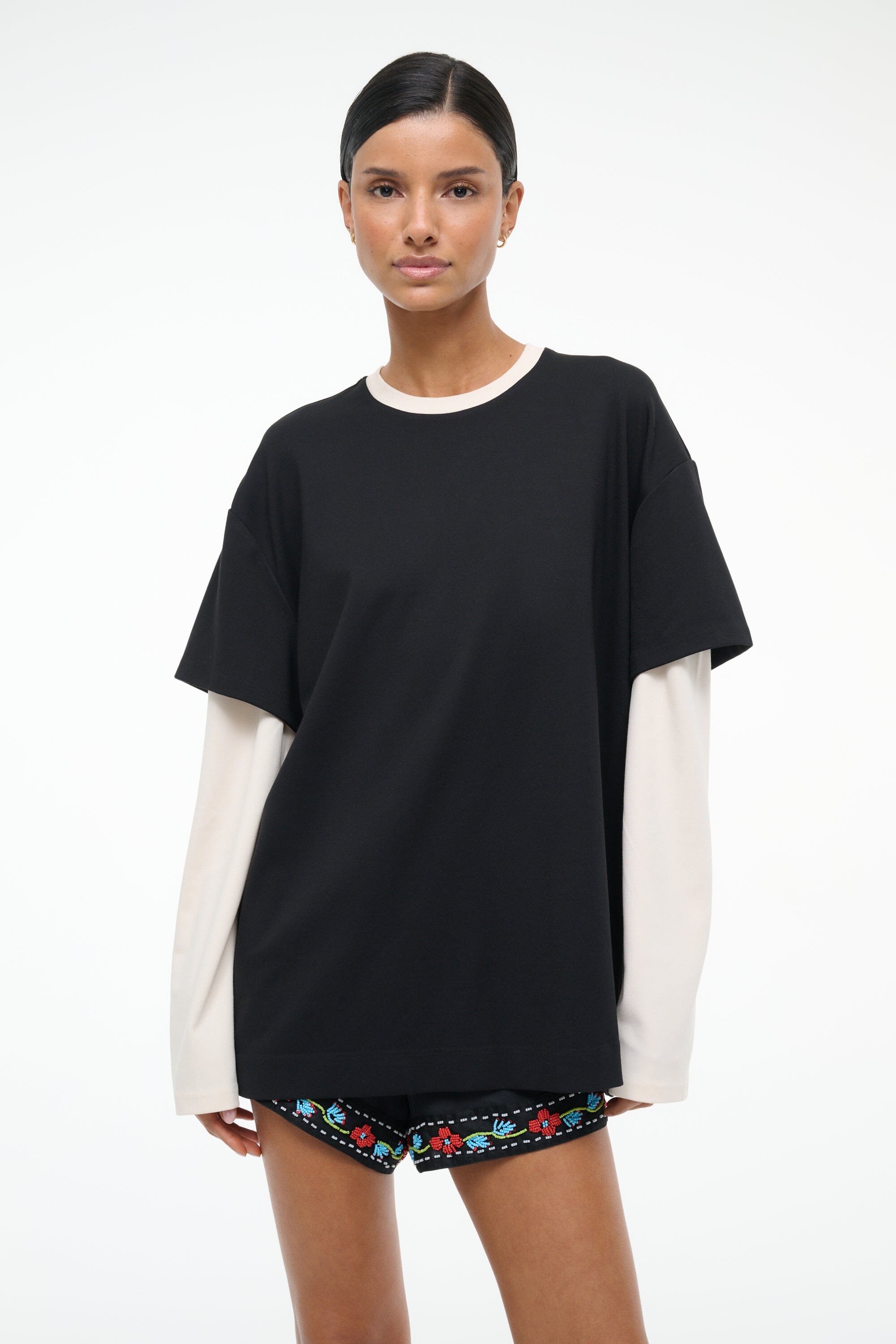 WILLIAM TEE BLACK/ECRU