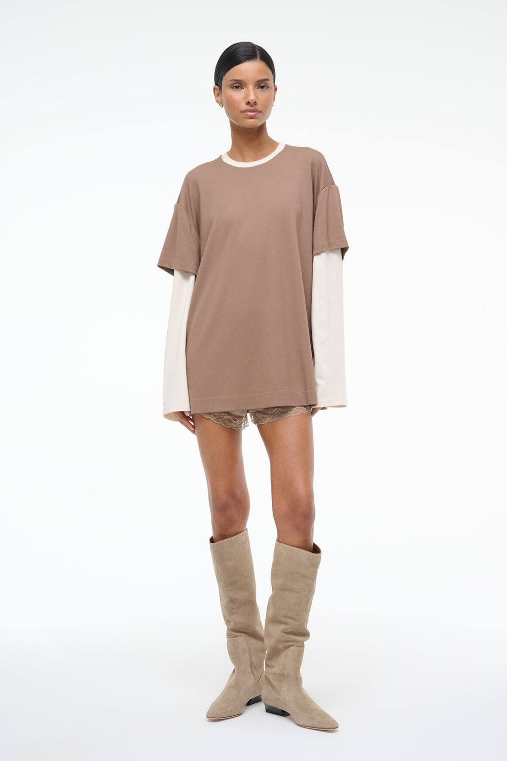 WILLIAM TEE TAUPE/ECRU