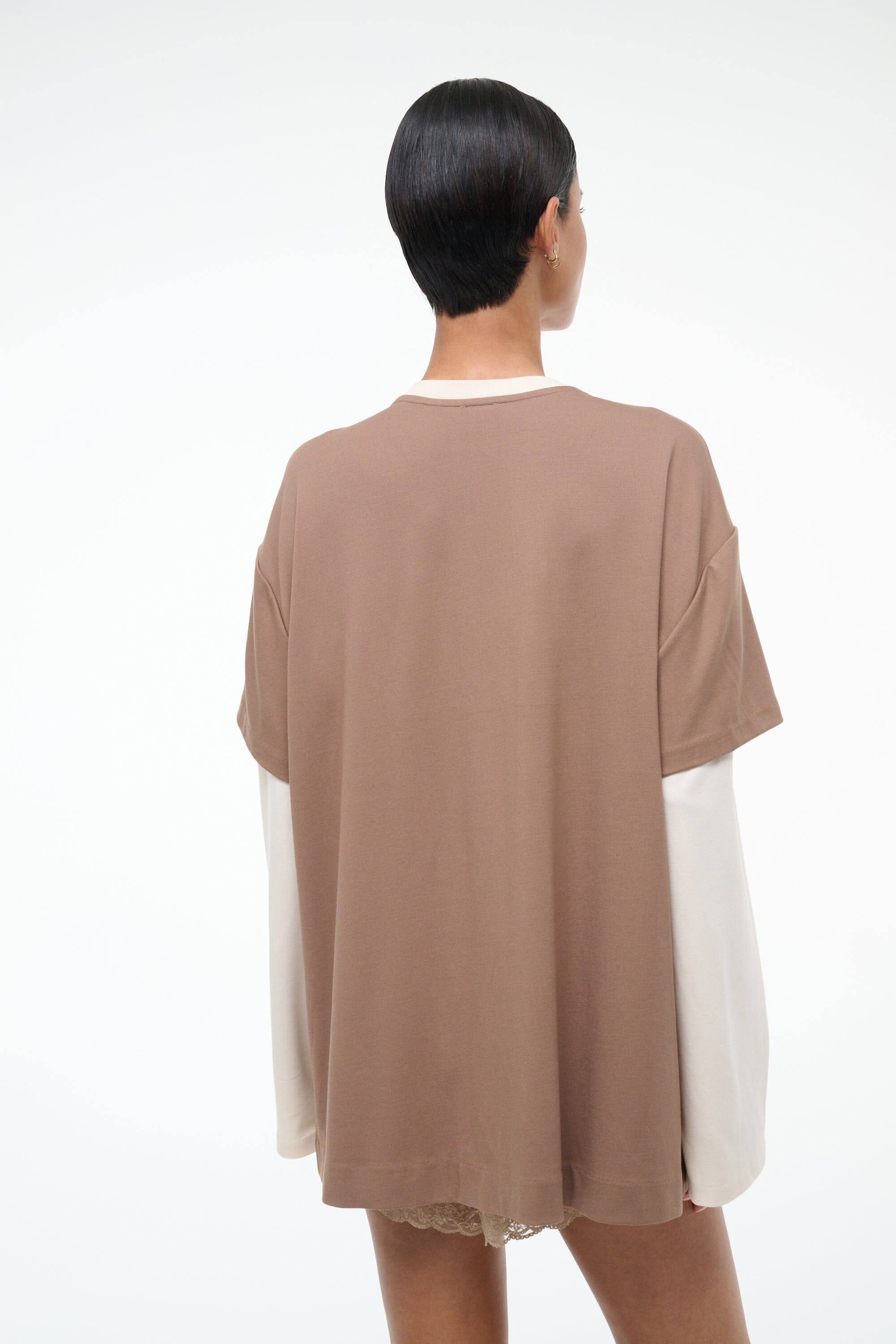 WILLIAM TEE TAUPE/ECRU