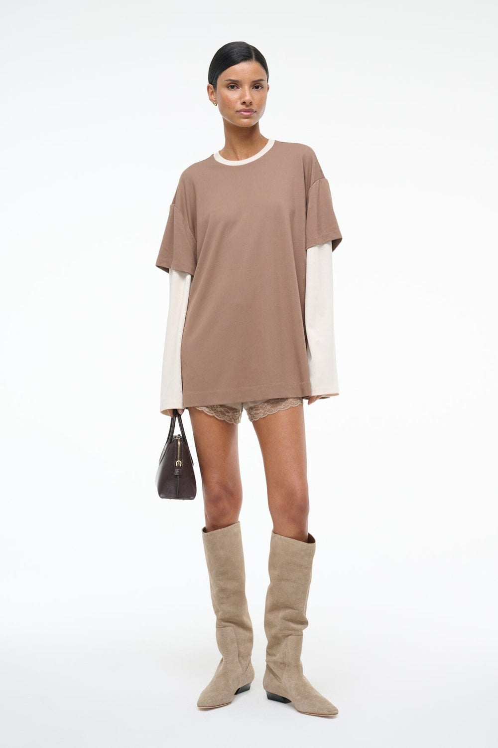 WILLIAM TEE TAUPE/ECRU