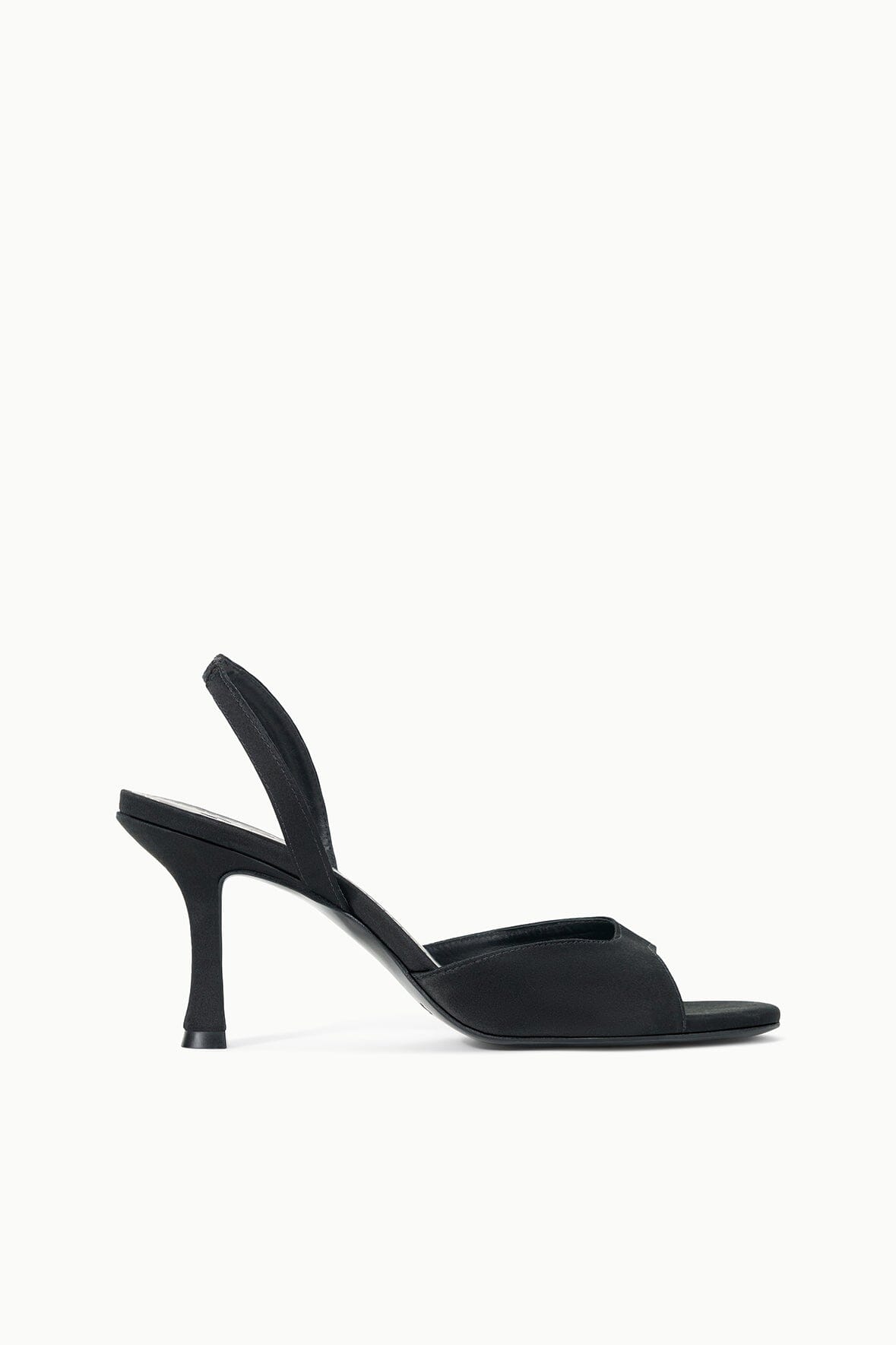BRIGITTE HEEL BLACK SATIN 2