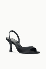 BRIGITTE HEEL BLACK SATIN 2