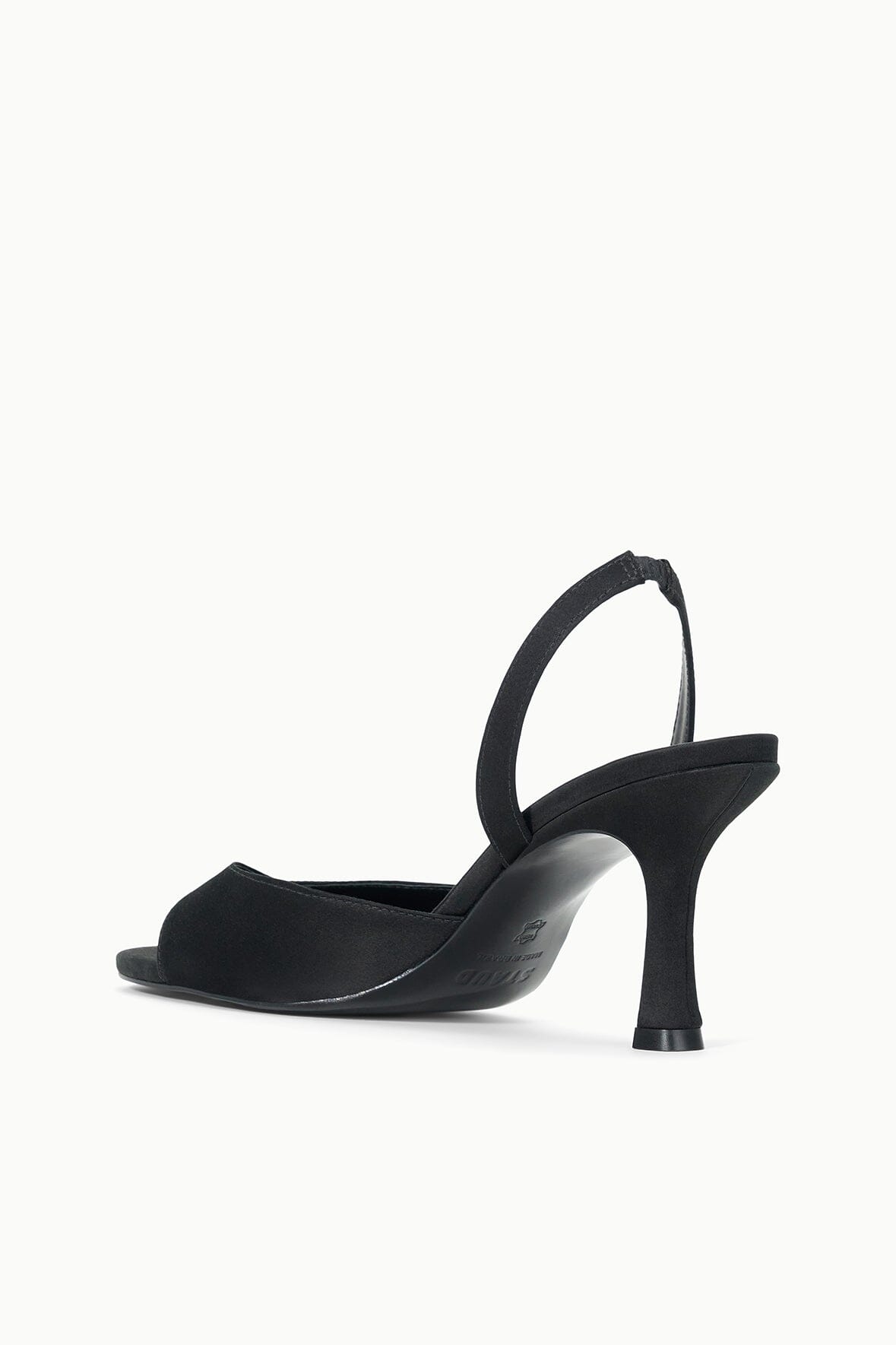 BRIGITTE HEEL BLACK SATIN 2