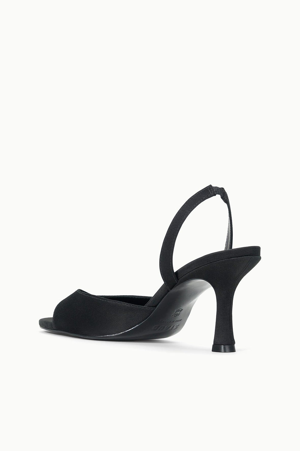 BRIGITTE HEEL BLACK SATIN 2
