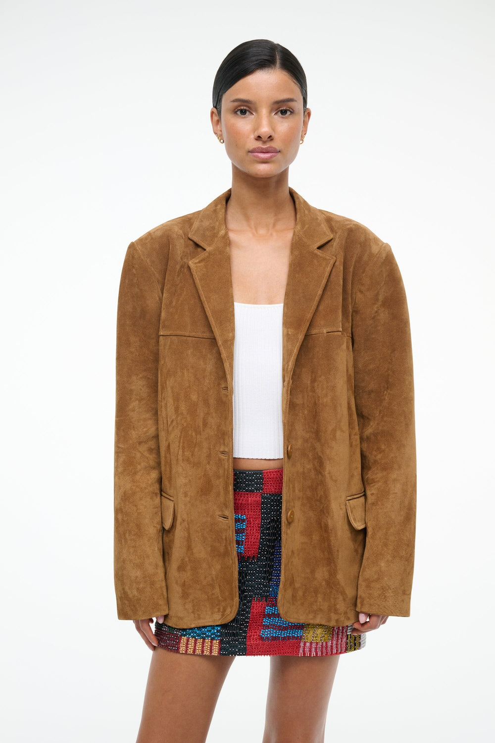 NATALIE SUEDE JACKET TAN