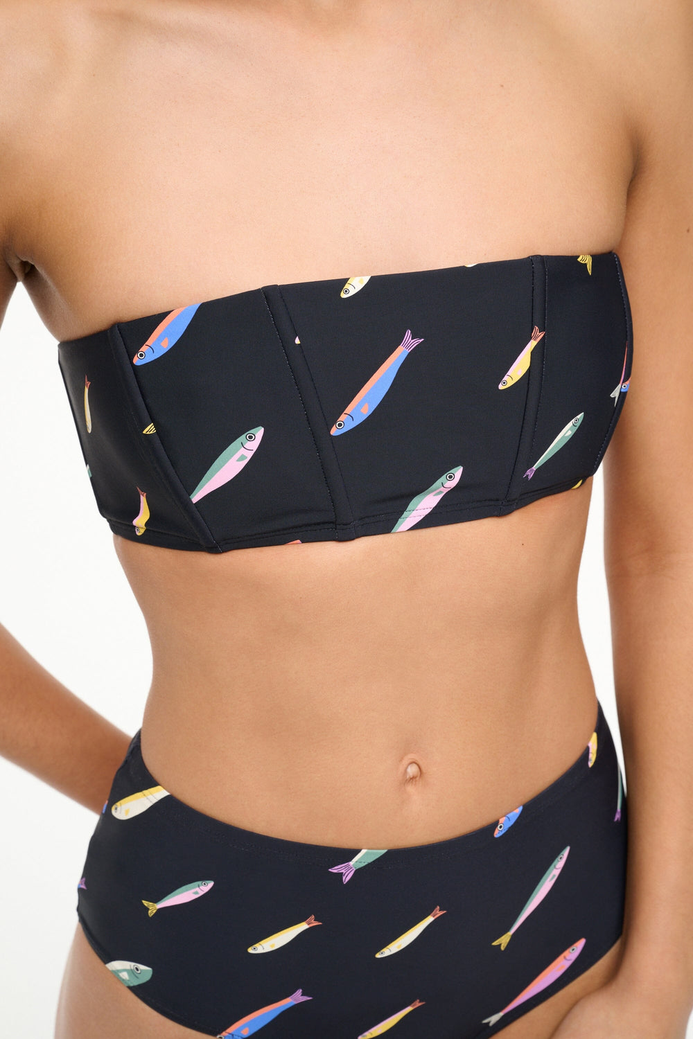 MALA BIKINI TOP POP SARDINES BLACK