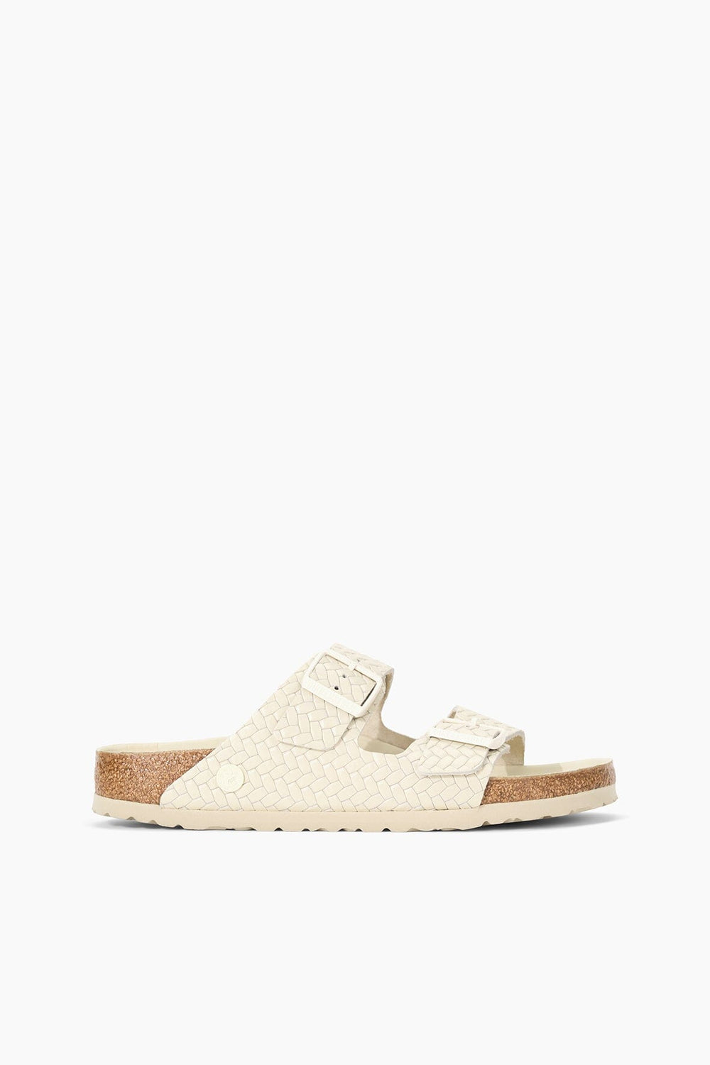 BIRKENSTOCK ARIZONA WOVEN EMBOSSED SANDAL ECRU