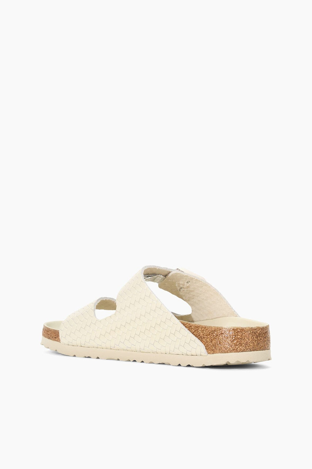 BIRKENSTOCK ARIZONA WOVEN EMBOSSED SANDAL ECRU