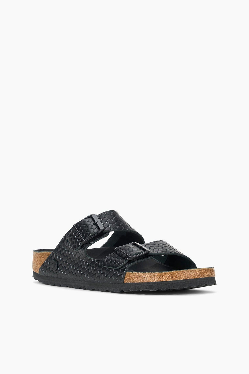 BIRKENSTOCK ARIZONA WOVEN EMBOSSED SANDAL BLACK