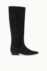WALLY FLAT BOOT BLACK SUEDE