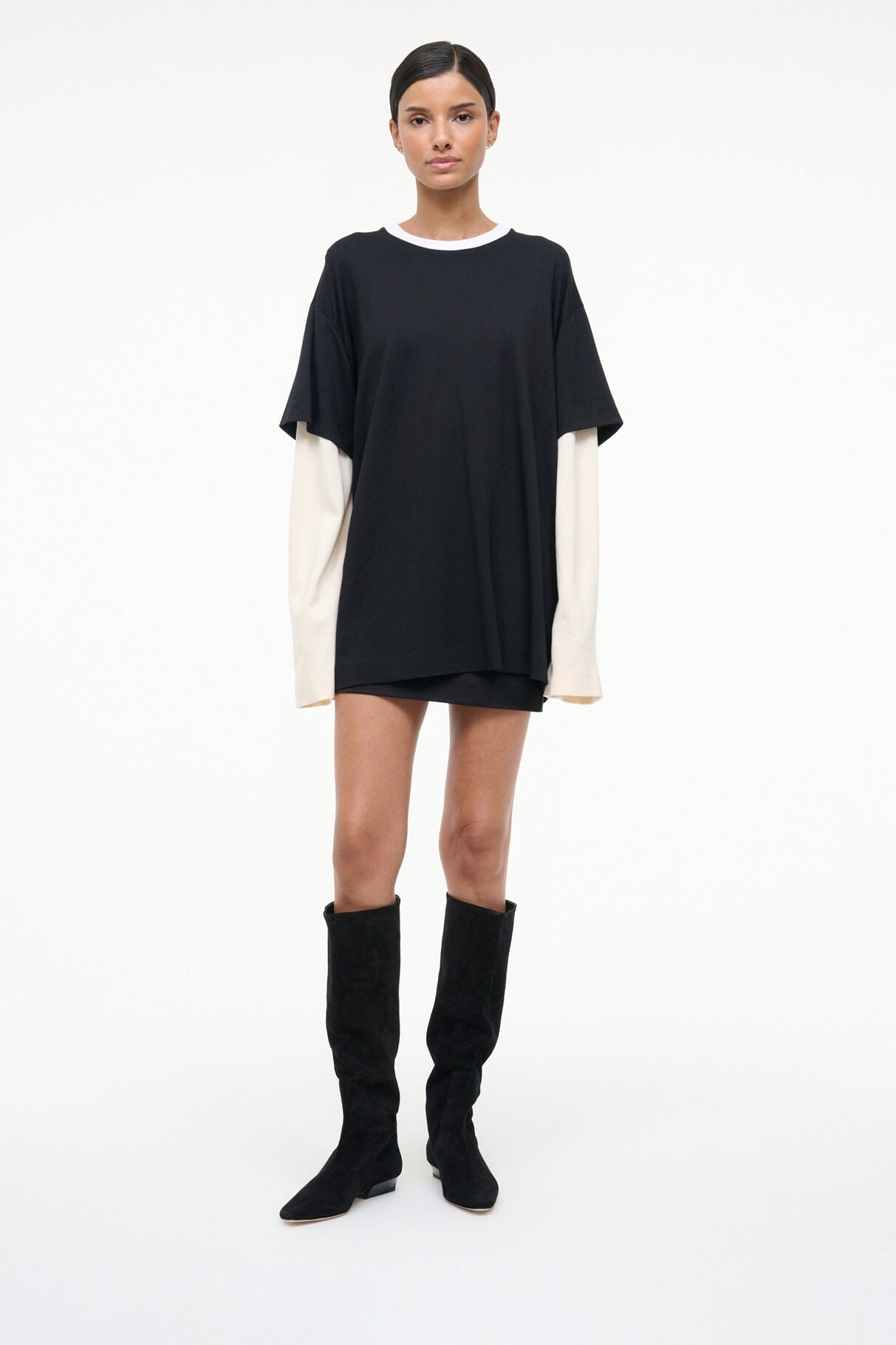 WALLY FLAT BOOT BLACK SUEDE