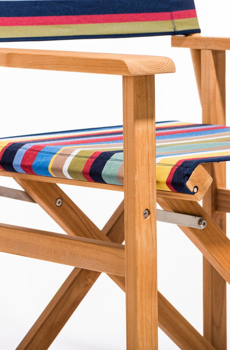DIRECTORS CHAIR TABLE HEIGHT MARKET STRIPE