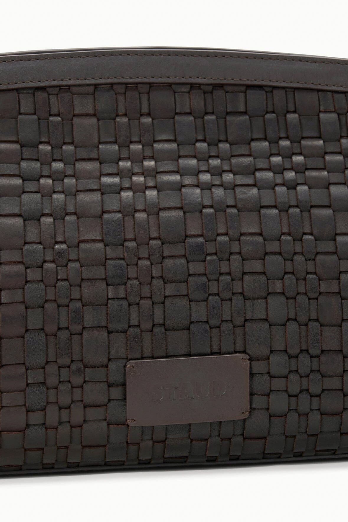 MAUDE SOFT CLUTCH ESPRESSO WOVEN