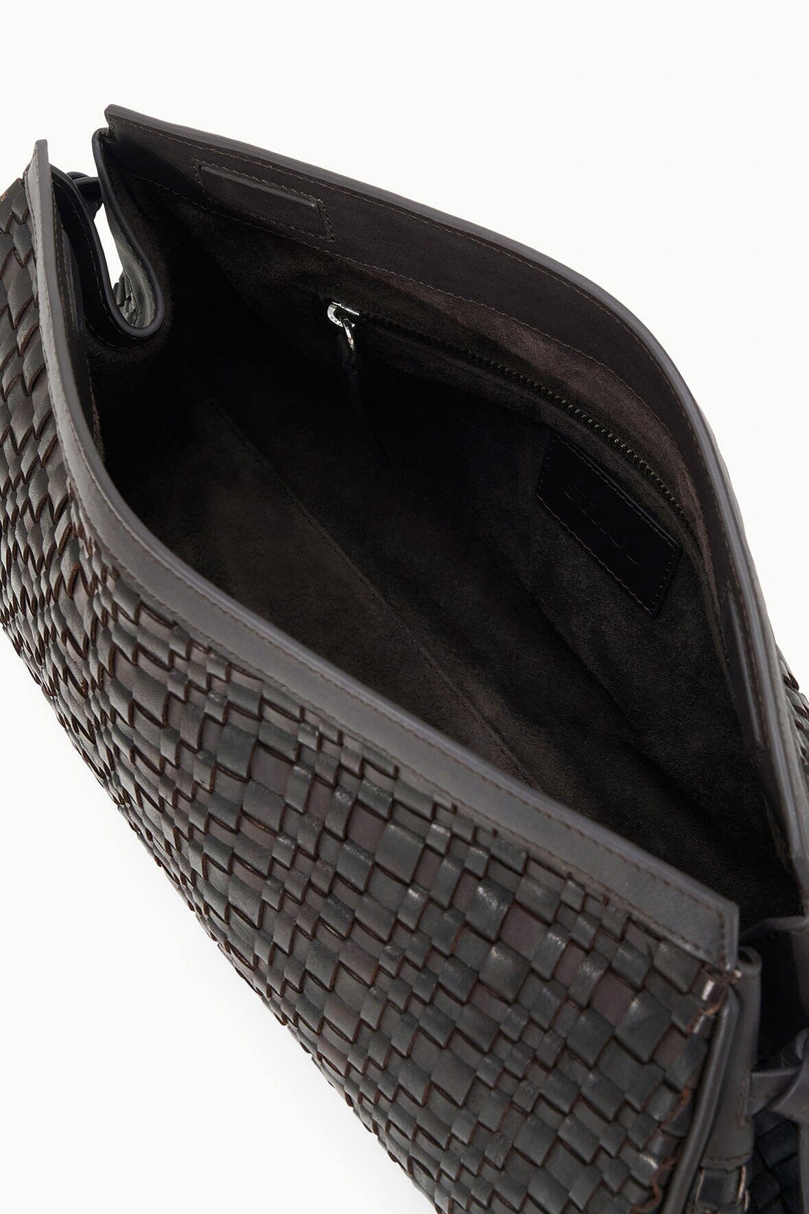 MAUDE SOFT CLUTCH ESPRESSO WOVEN