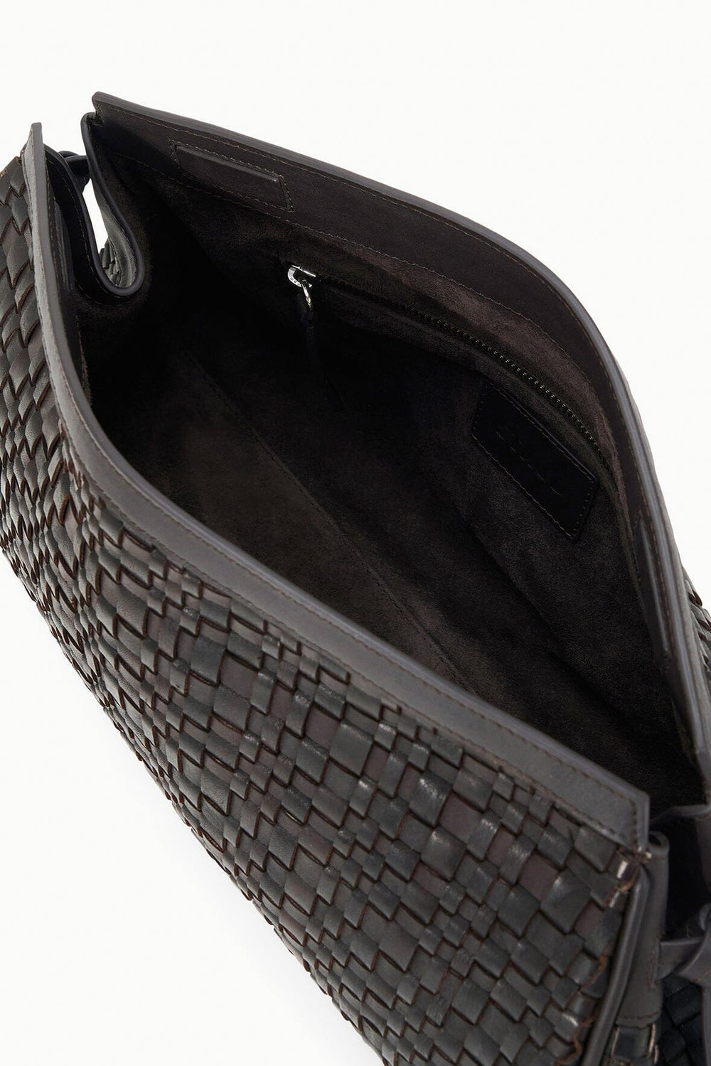 MAUDE SOFT CLUTCH ESPRESSO WOVEN