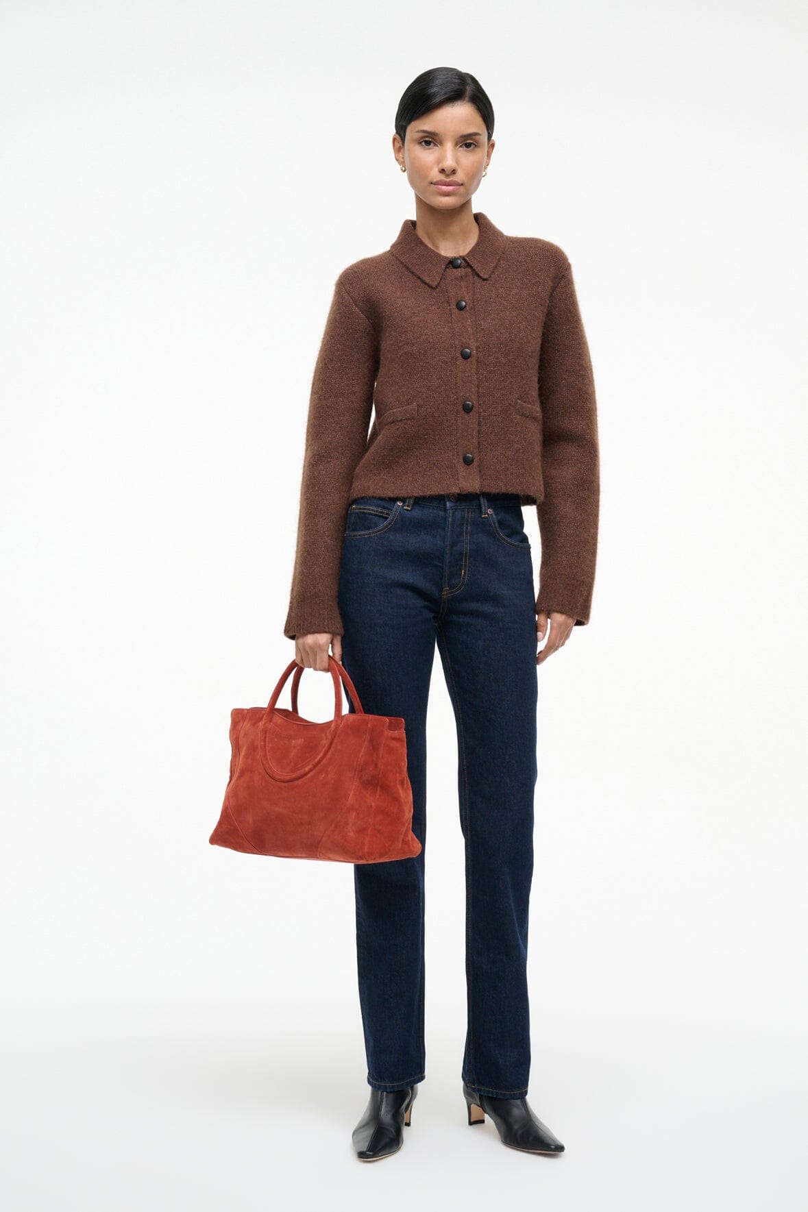MAUDE SATCHEL AUBURN SUEDE
