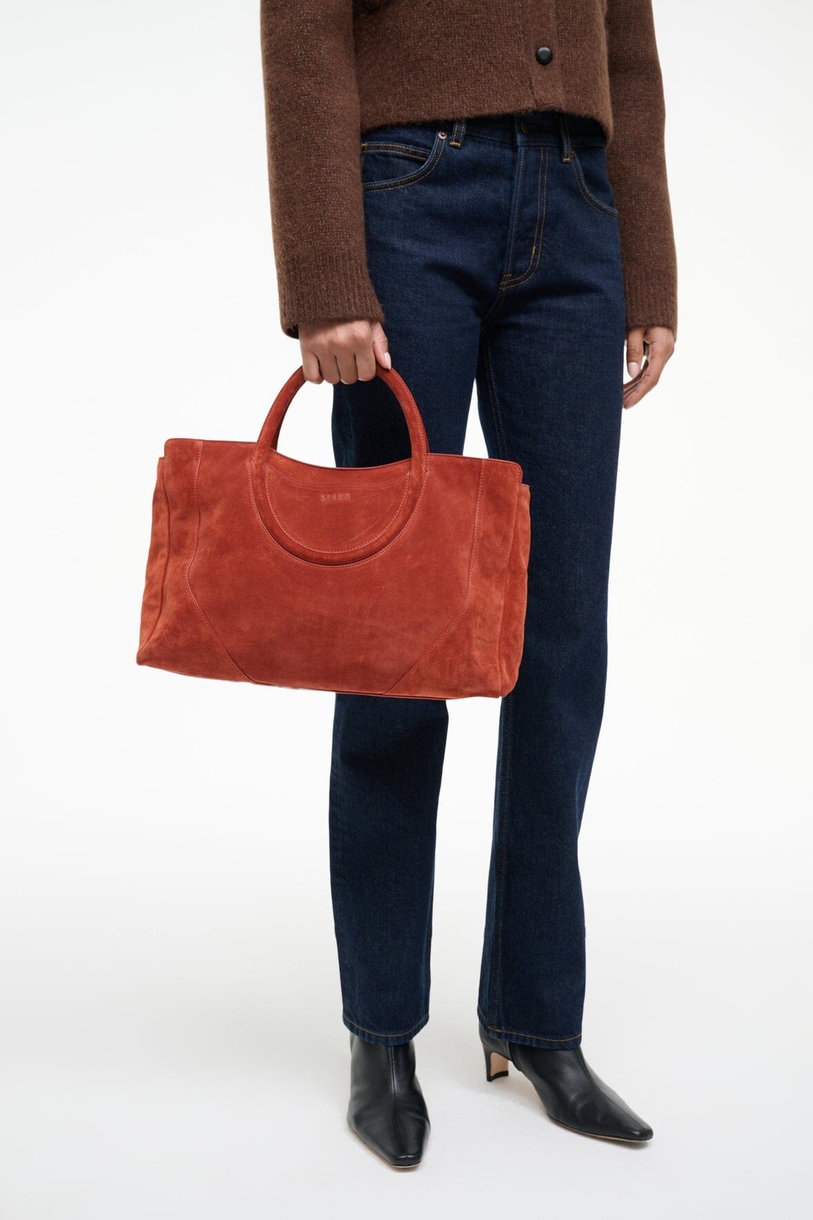 MAUDE SATCHEL AUBURN SUEDE
