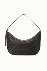 LARGE DEMY SHOULDER BAG ESPRESSO WOVEN