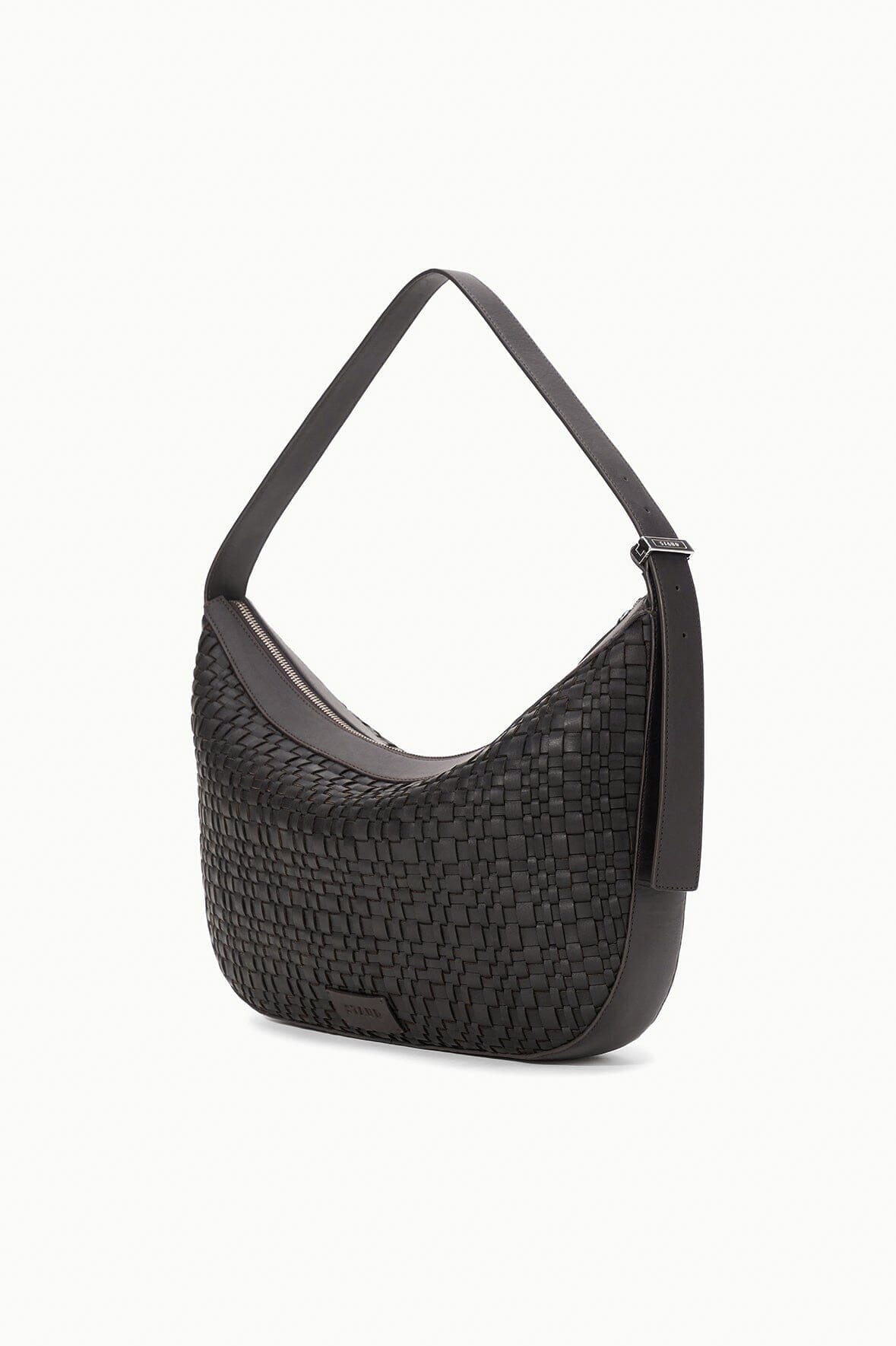 LARGE DEMY SHOULDER BAG ESPRESSO WOVEN