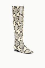 WALLY FLAT BOOT WHITE SNAKE