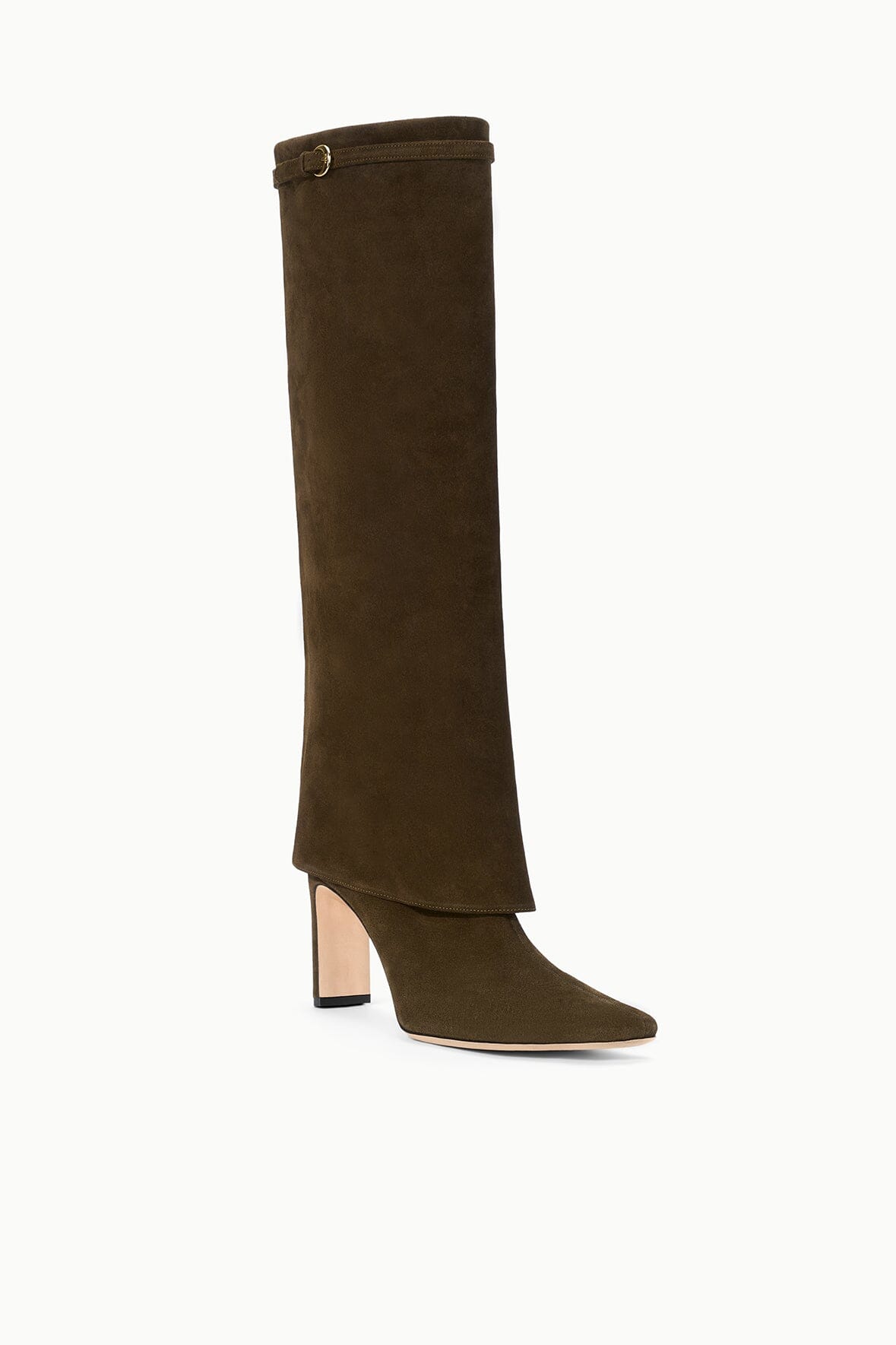 WALLY FOLDOVER HIGH HEEL BOOT TRUFFLE