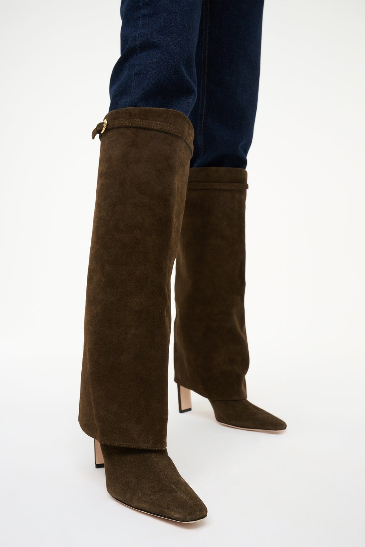 WALLY FOLDOVER HIGH HEEL BOOT TRUFFLE