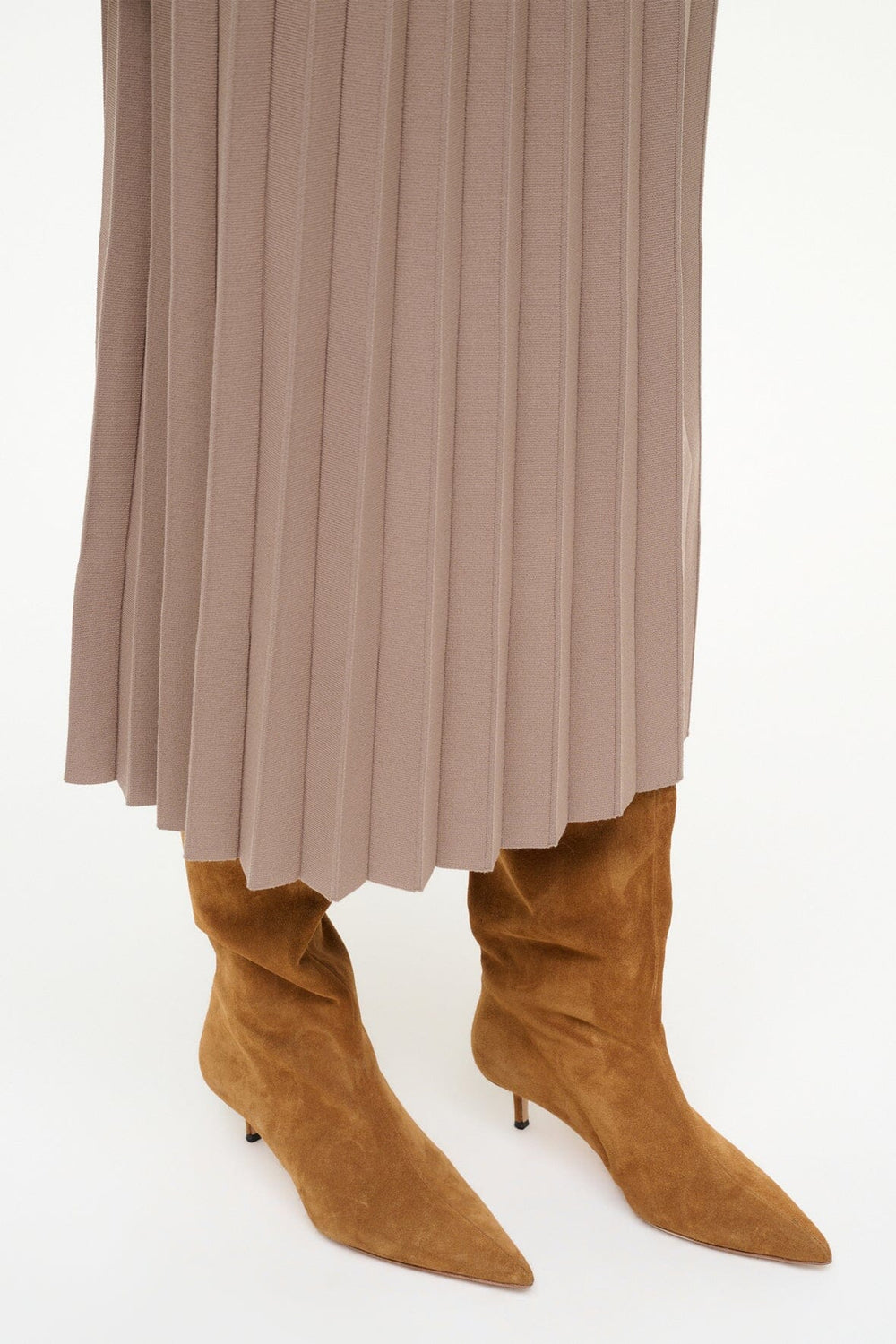 SEBASTIAN KITTEN HEEL BOOT TAN