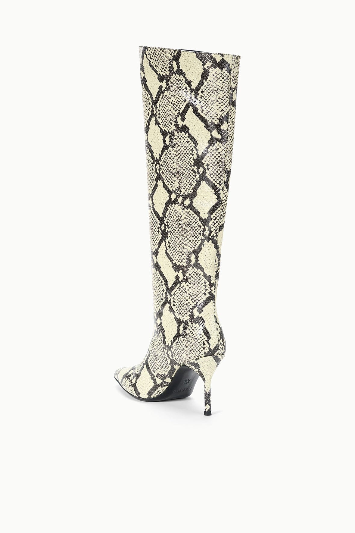 SEBASTIAN HIGH HEEL BOOT WHITE SNAKE