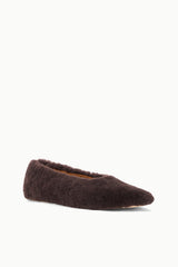 ALBA BALLET FLAT ESPRESSO SHEARLING