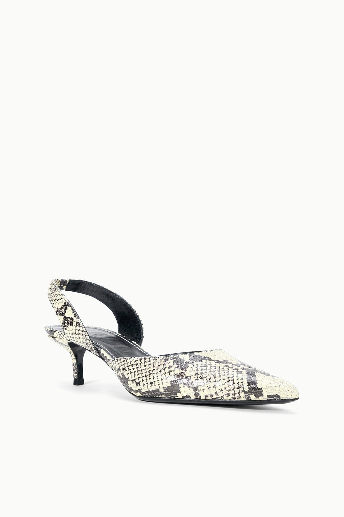 SEBASTIAN SLINGBACK WHITE SNAKE