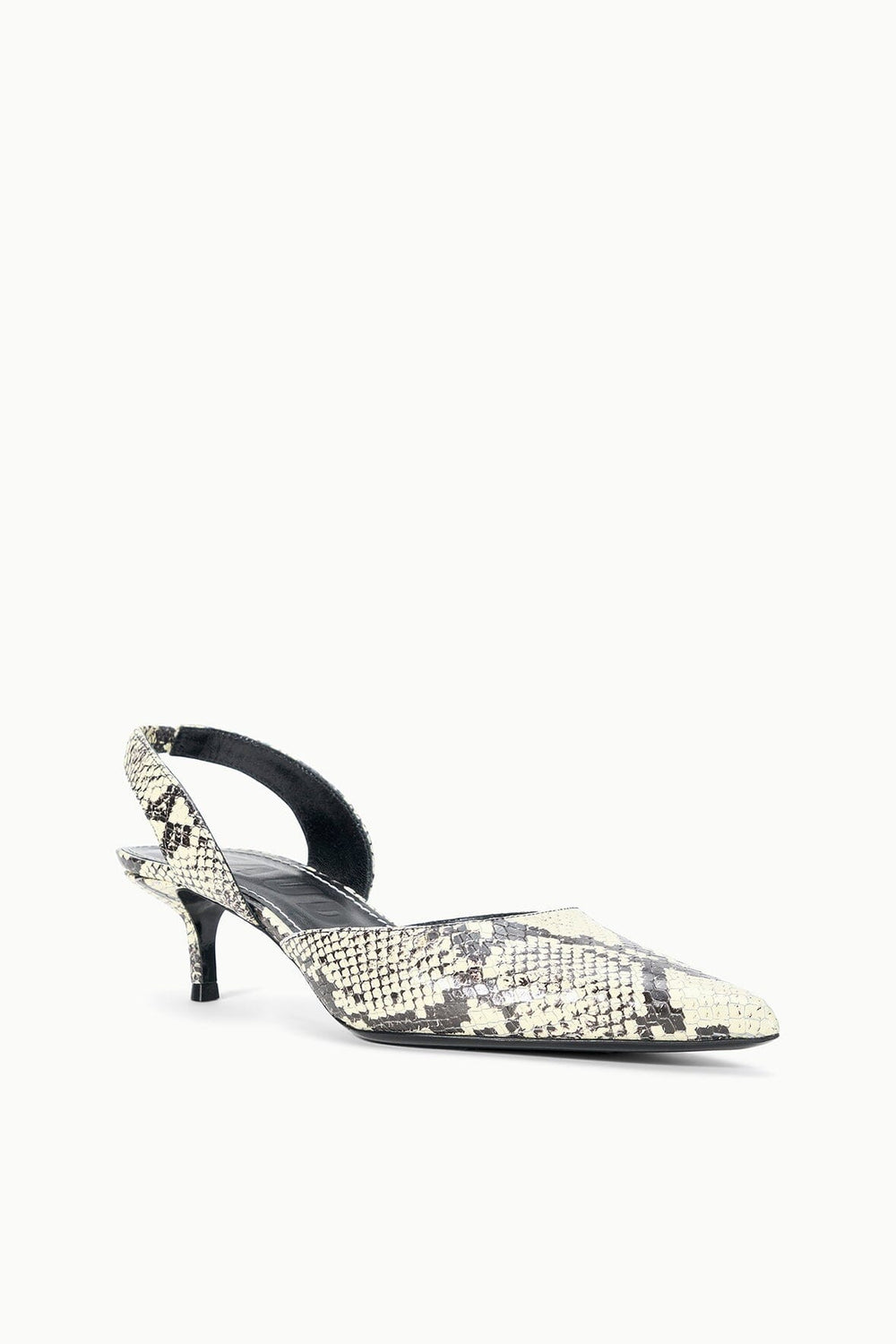 SEBASTIAN SLINGBACK WHITE SNAKE