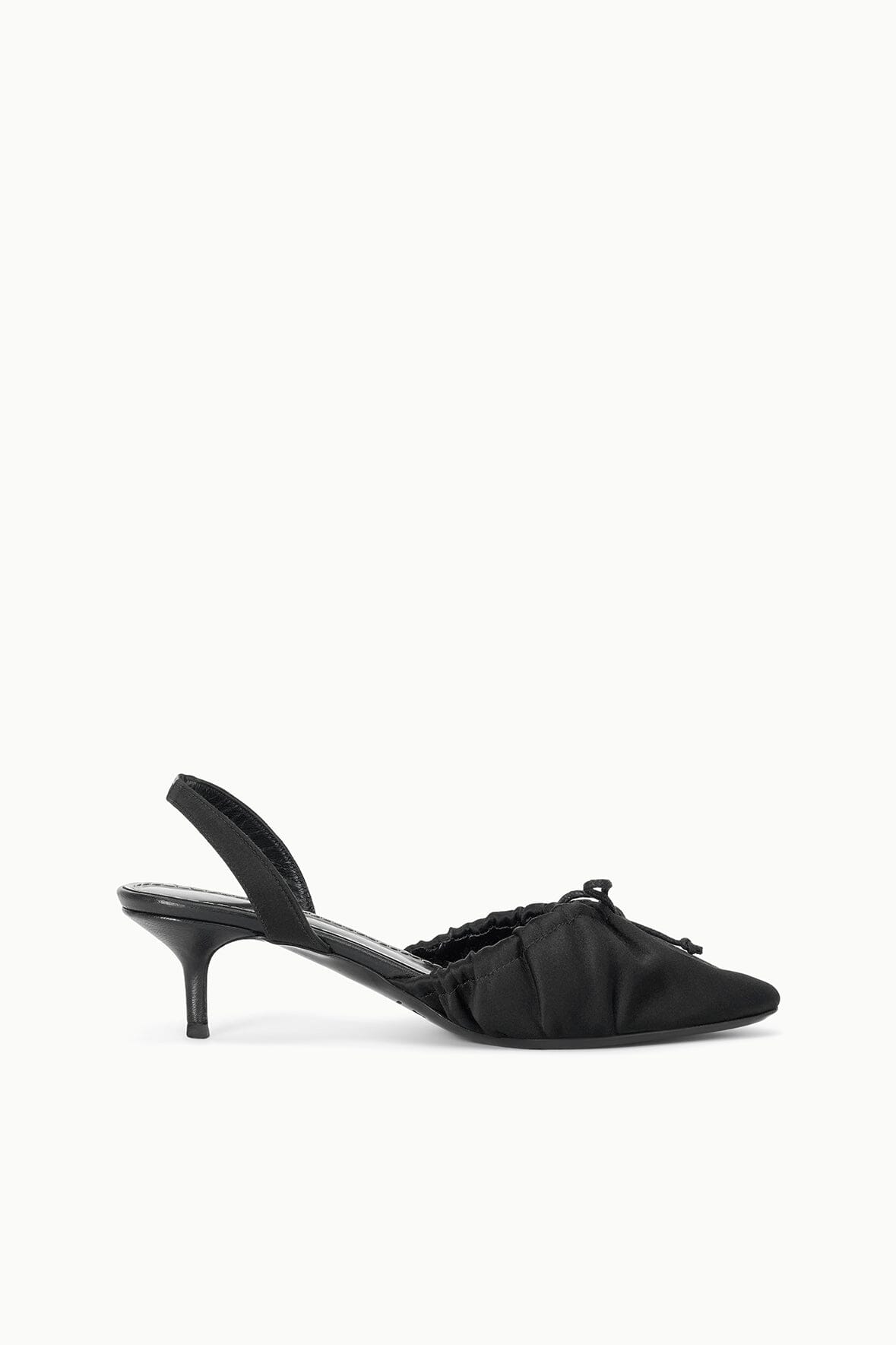 ALBA BALLET SLINGBACK BLACK SATIN