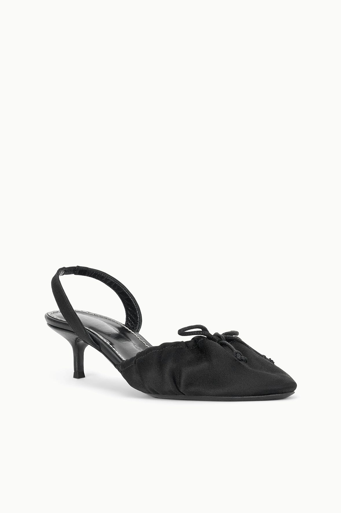 ALBA BALLET SLINGBACK BLACK SATIN