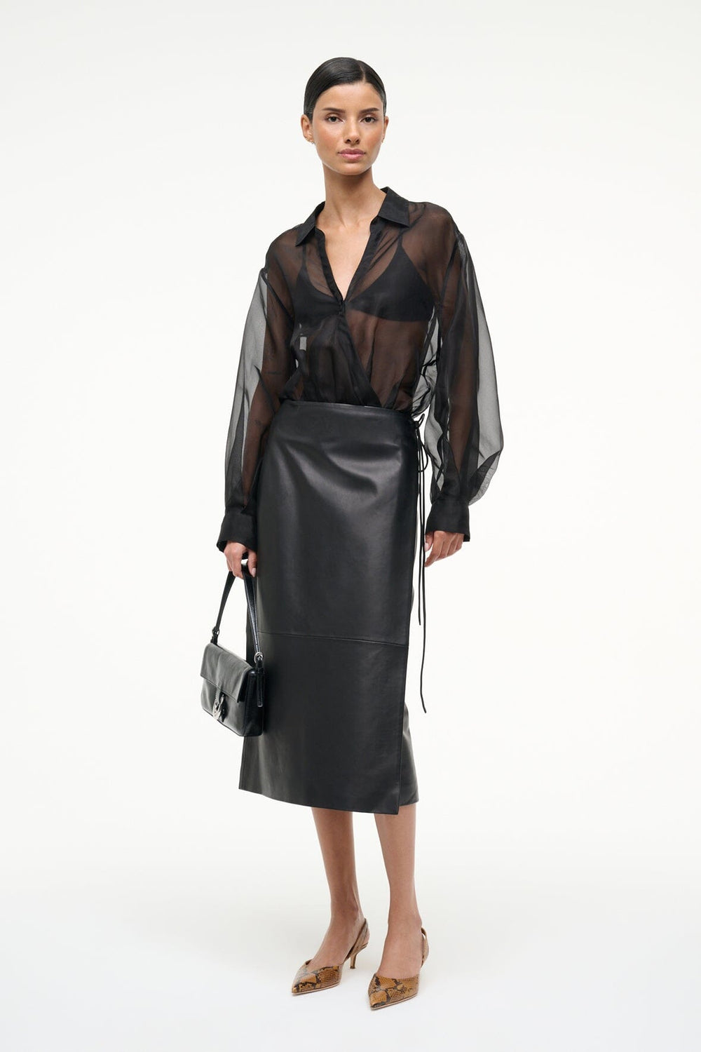 EVE SILK BODYSUIT BLACK