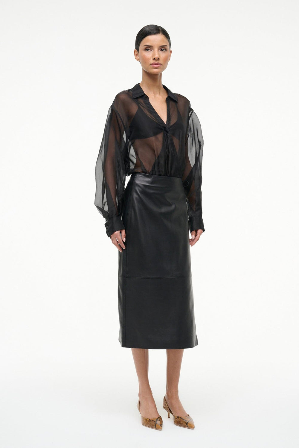EVE SILK BODYSUIT BLACK