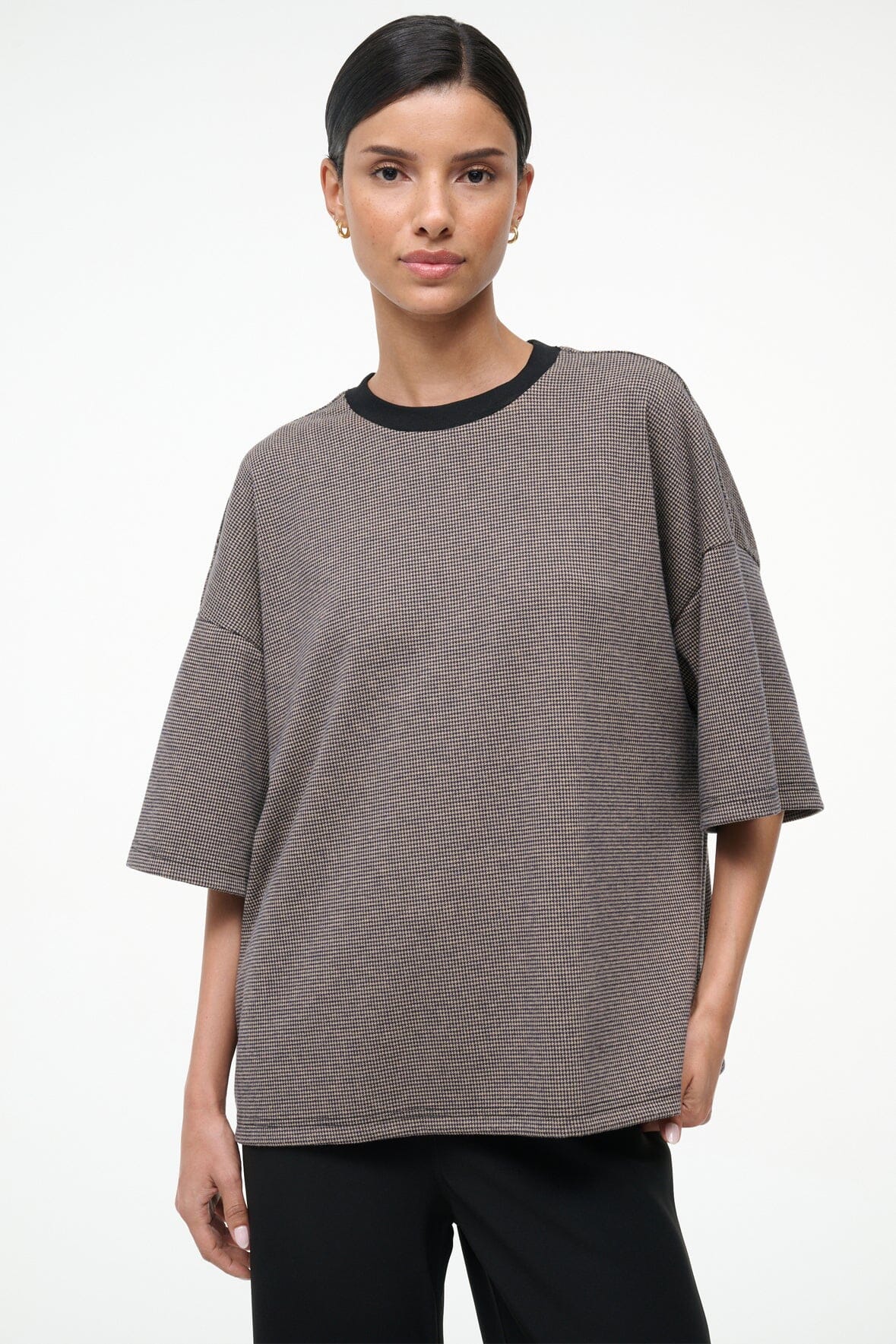CAPSULE TOP HOUNDSTOOTH