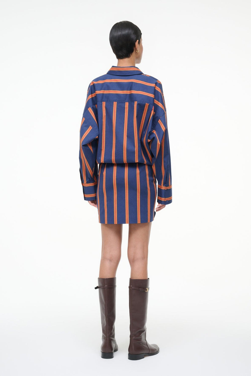 CYNTHIA DRESS RAILROAD STRIPE
