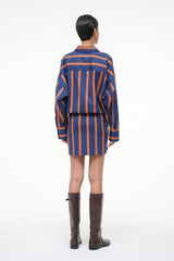 CYNTHIA DRESS RAILROAD STRIPE