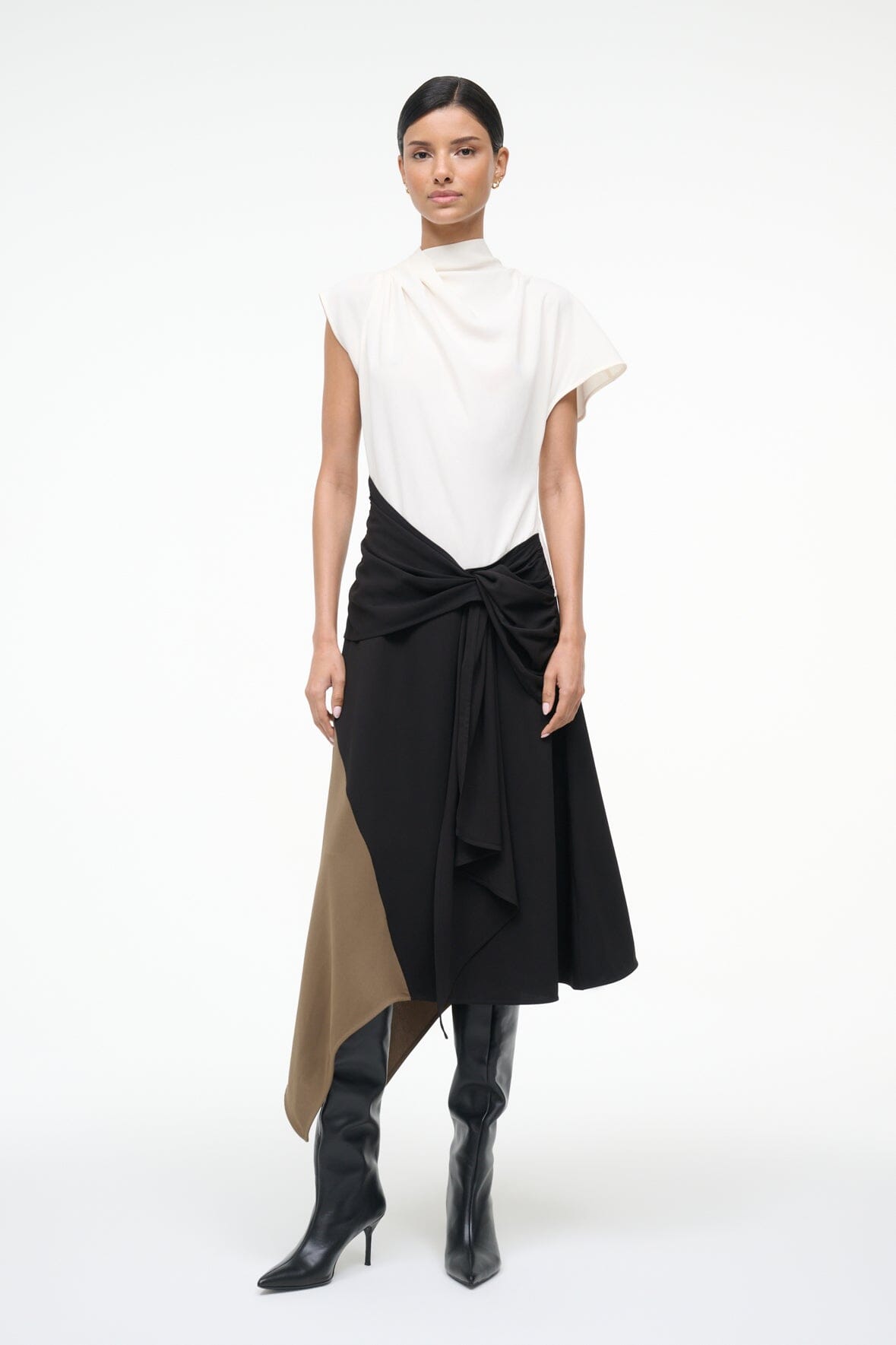 DAVINA DRESS BLACK MULTI