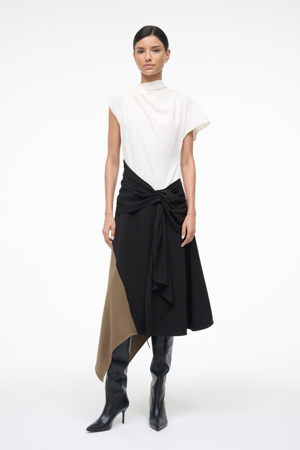 DAVINA DRESS BLACK MULTI