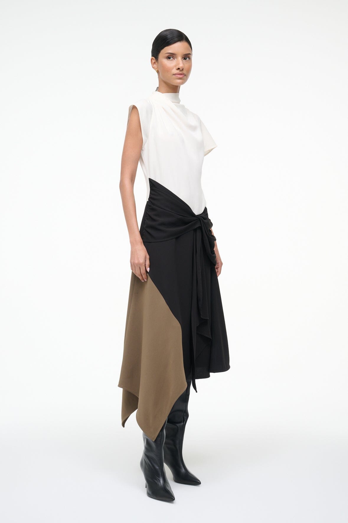 DAVINA DRESS BLACK MULTI
