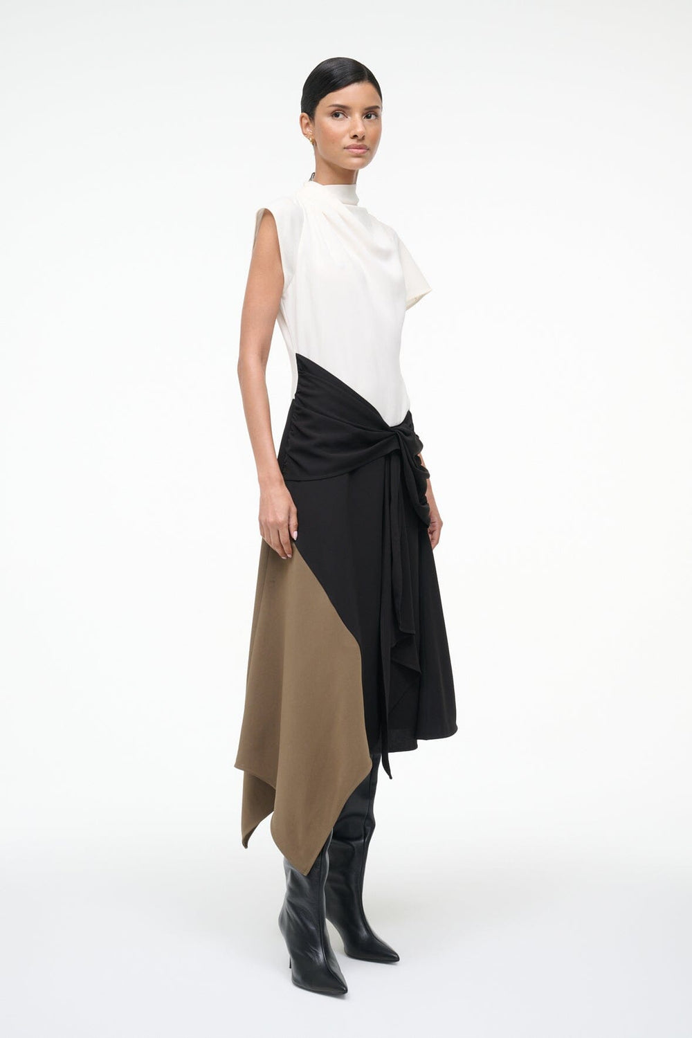 DAVINA DRESS BLACK MULTI