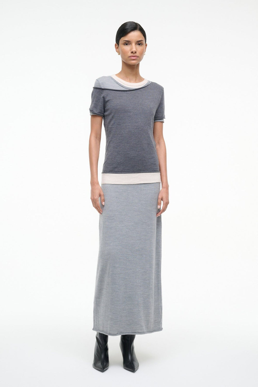 LYRIC DRESS HEATHER GREY MULTI