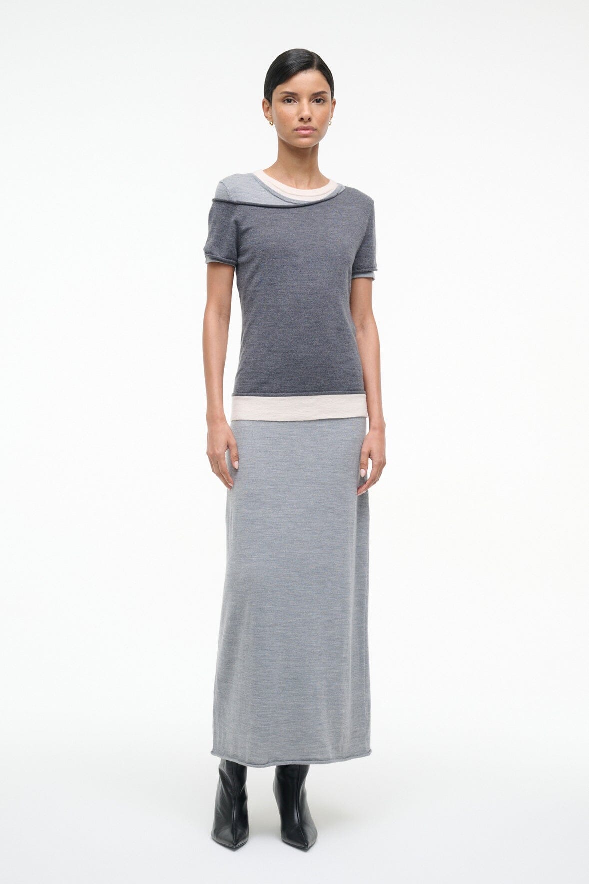 LYRIC DRESS HEATHER GREY MULTI