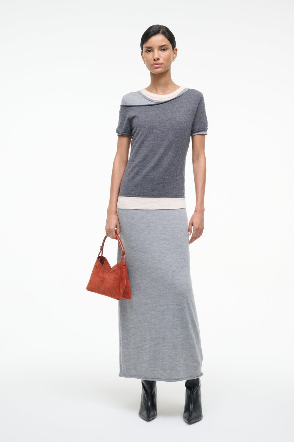 LYRIC DRESS HEATHER GREY MULTI